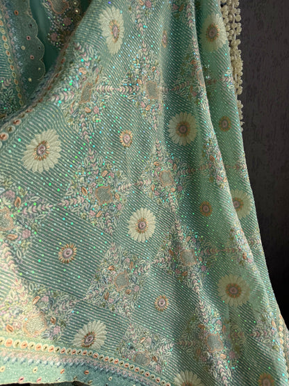 Lucknowi chikankari handwork suit