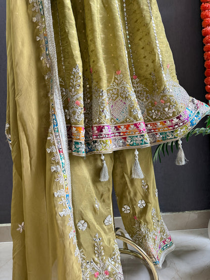 Luxurious gotapatti anarkali set