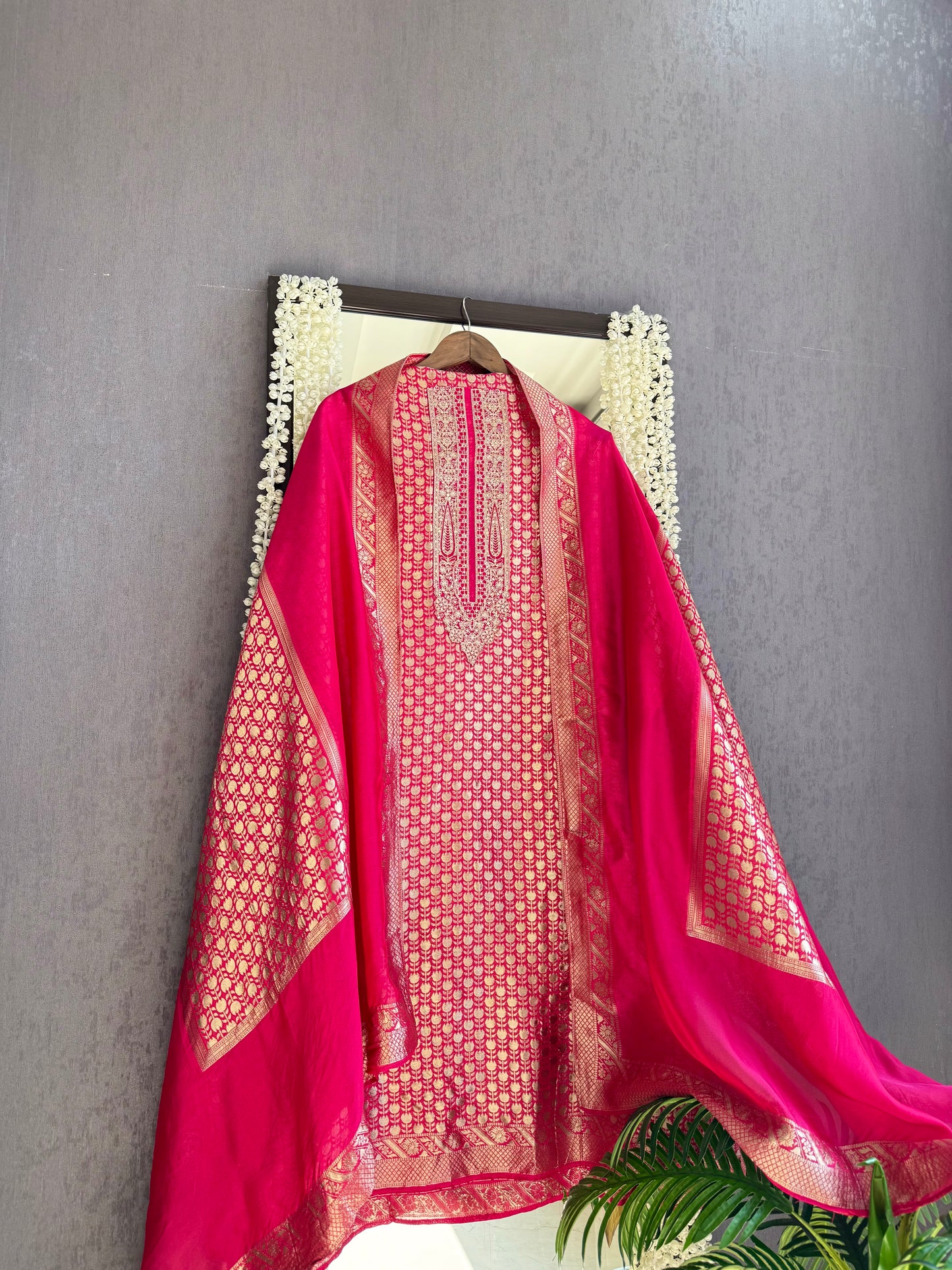 Brocade Benarsi silk suit