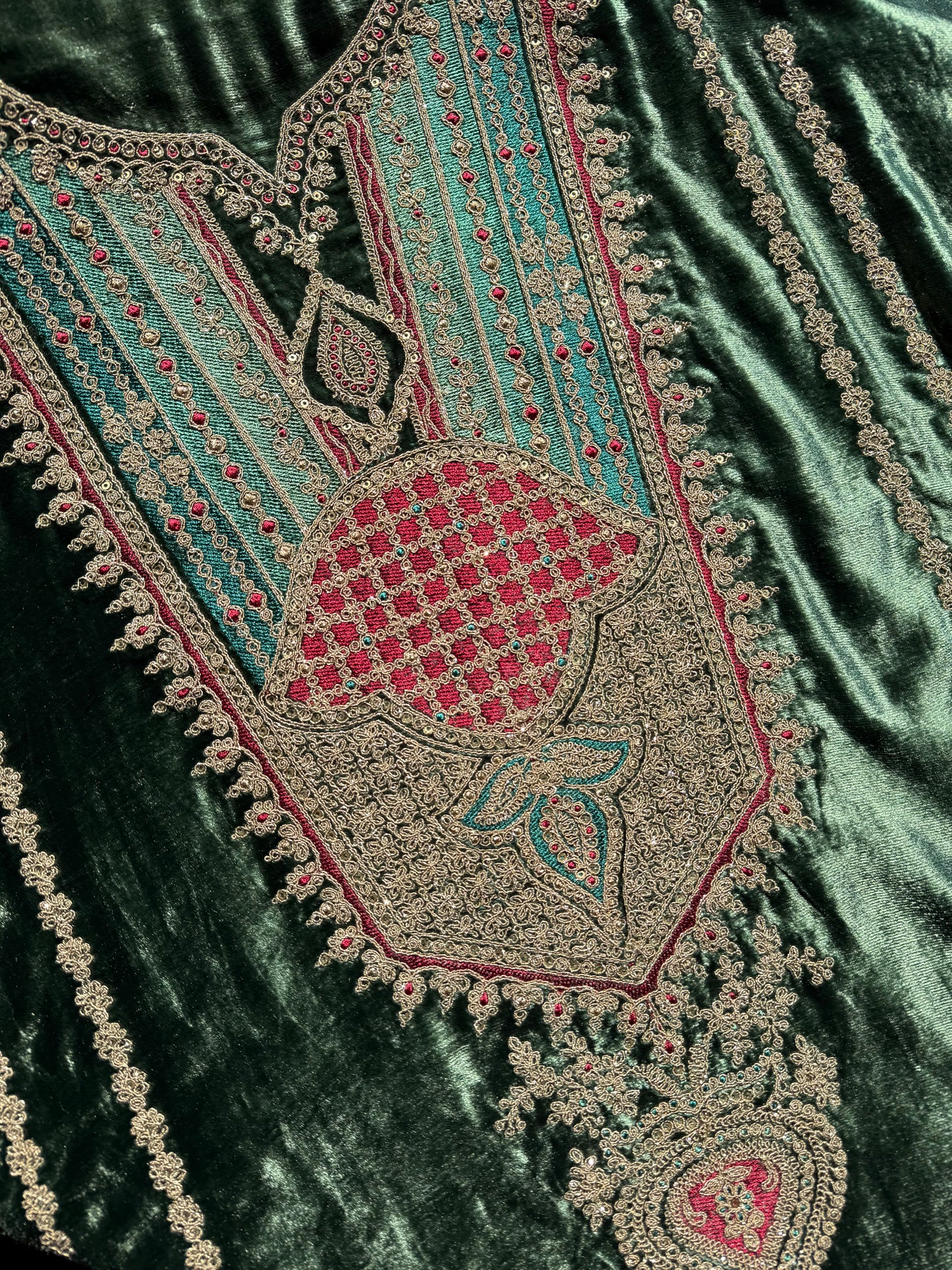 Velvet Marori Aari work suit