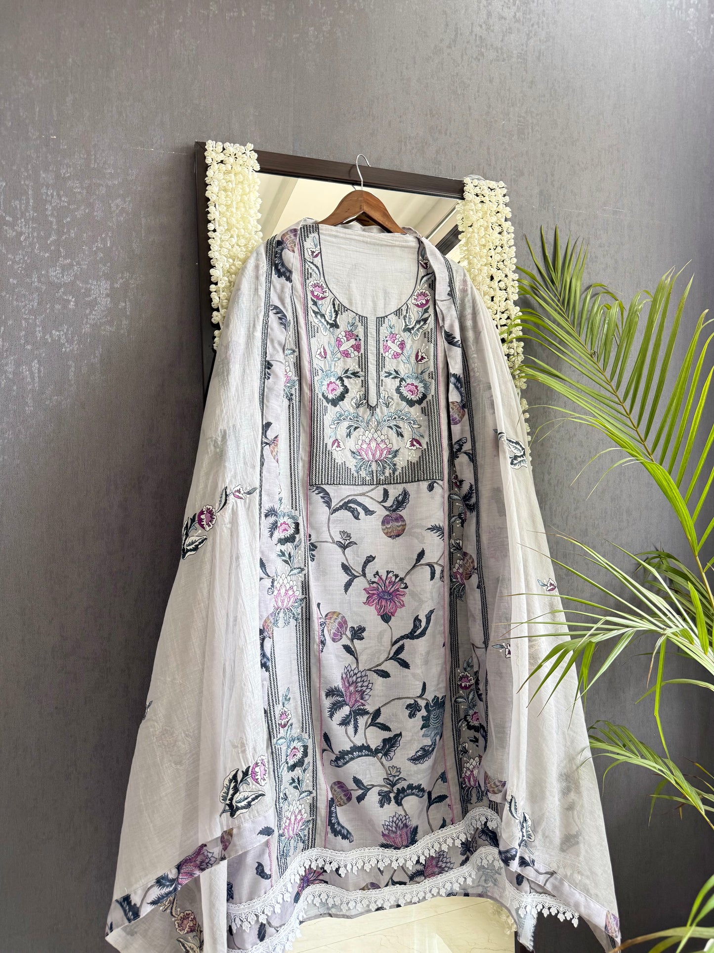 Luxurious Mul chanderi sanganeri suit