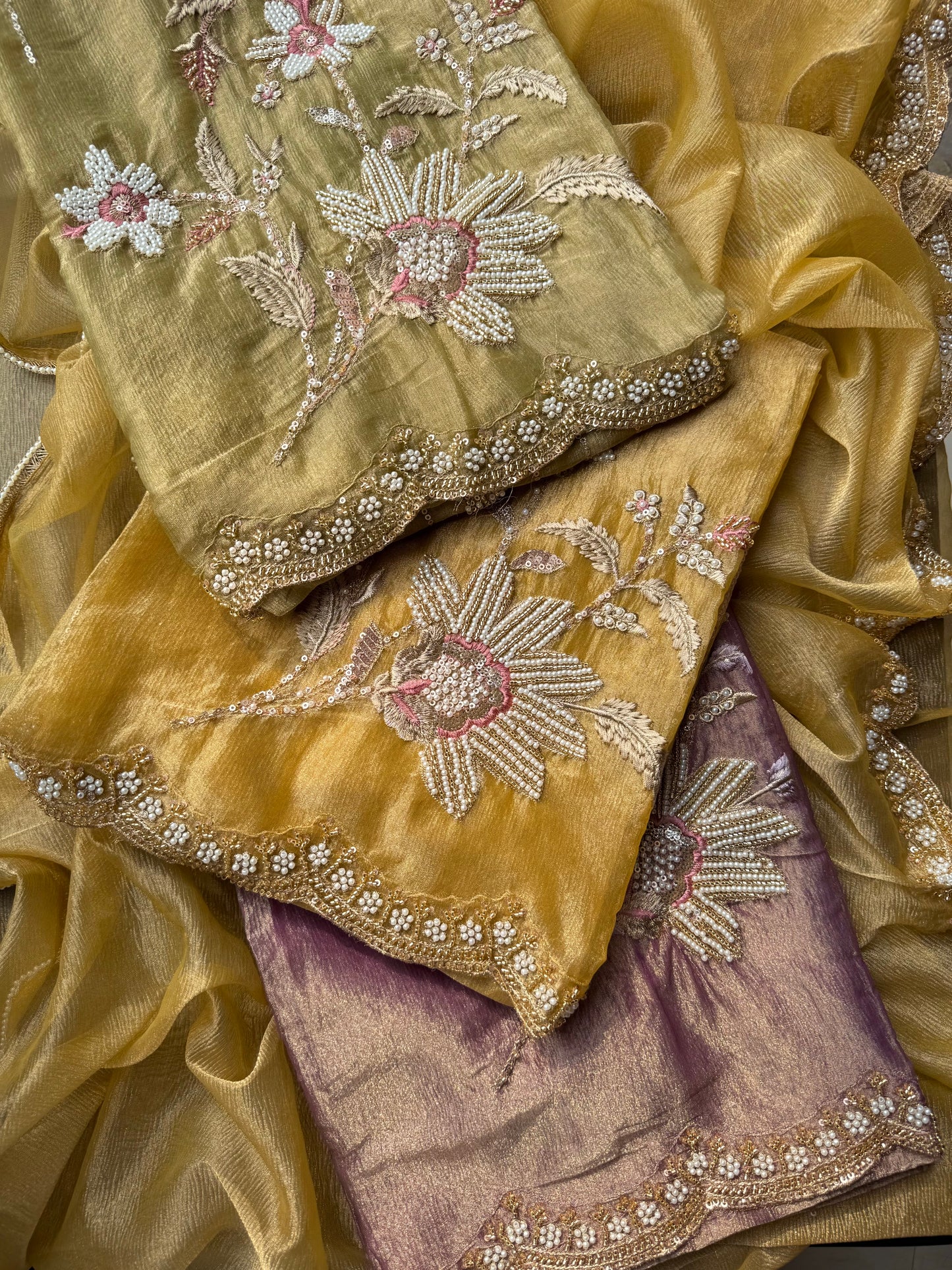 Premium Crush Tissue handwork suit