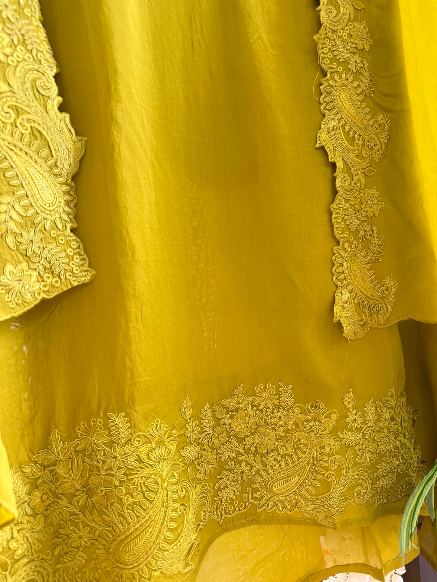 Luxurious aari work organza suit
