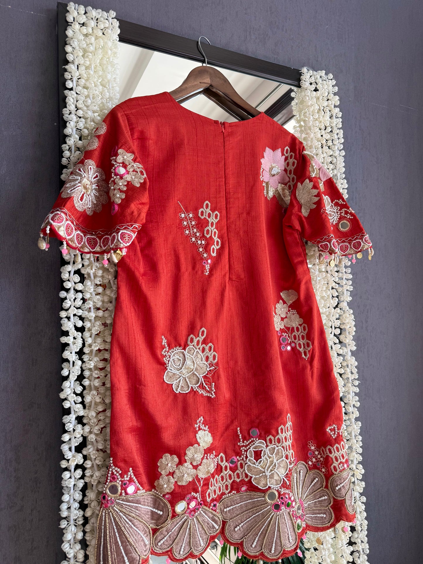 Luxurious raw silk Handwork set