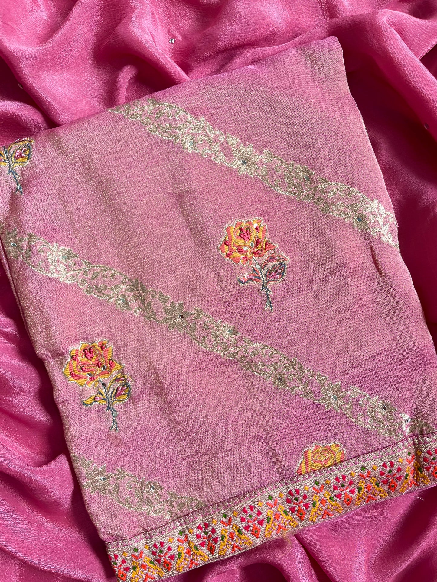 Meenakari Benarsi Tissue silk suit