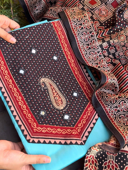 Cotton ajrakh suits