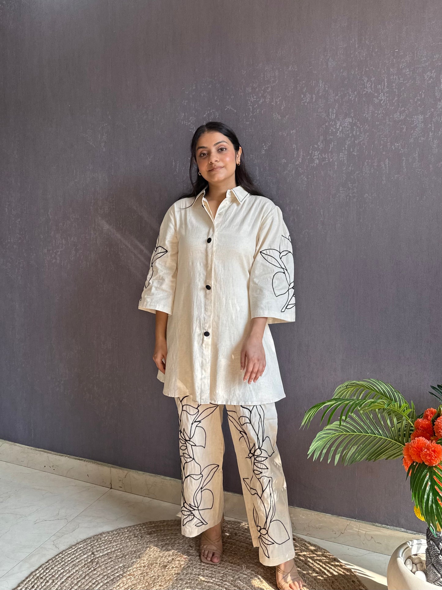 Embroidered cotton Coord set