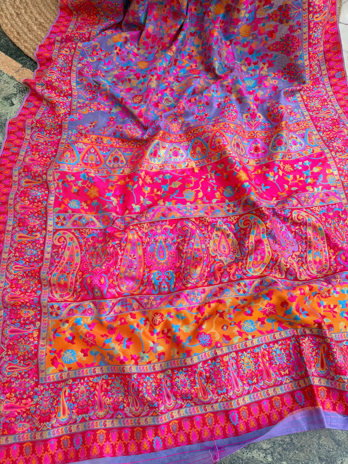 Kashmiri Jamawar Linen saree
