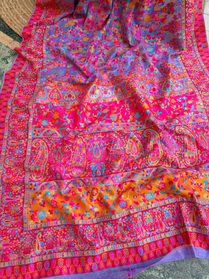 Kashmiri Jamawar Linen saree