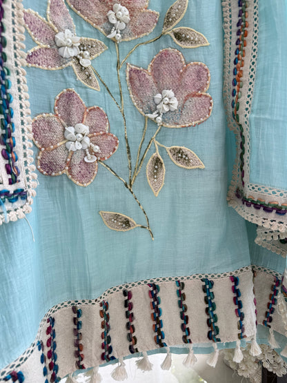 Luxurious Mul chanderi jute suit