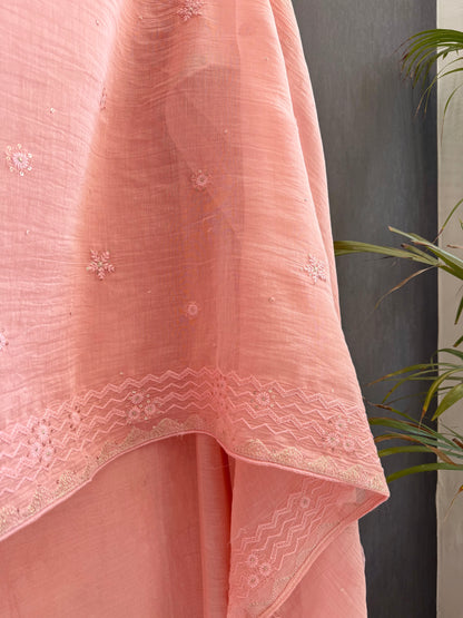 Luxurious Mul chanderi lucknowi paisley suit