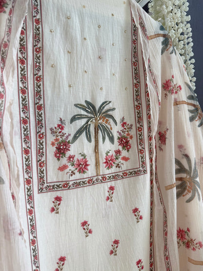 Mulmul cotton tropical suit