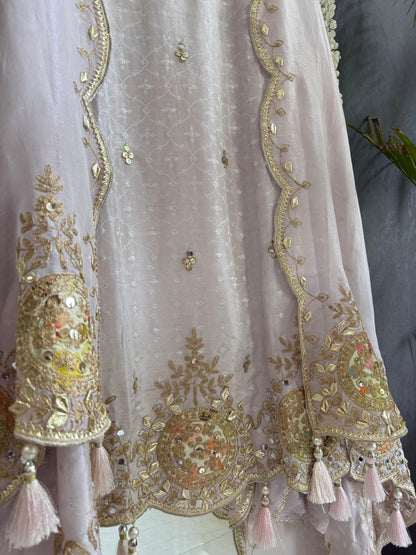 Luxurious Gotapatti Dori work Tissue silk suit