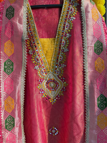 Luxurious patola kanjivaram silk suit