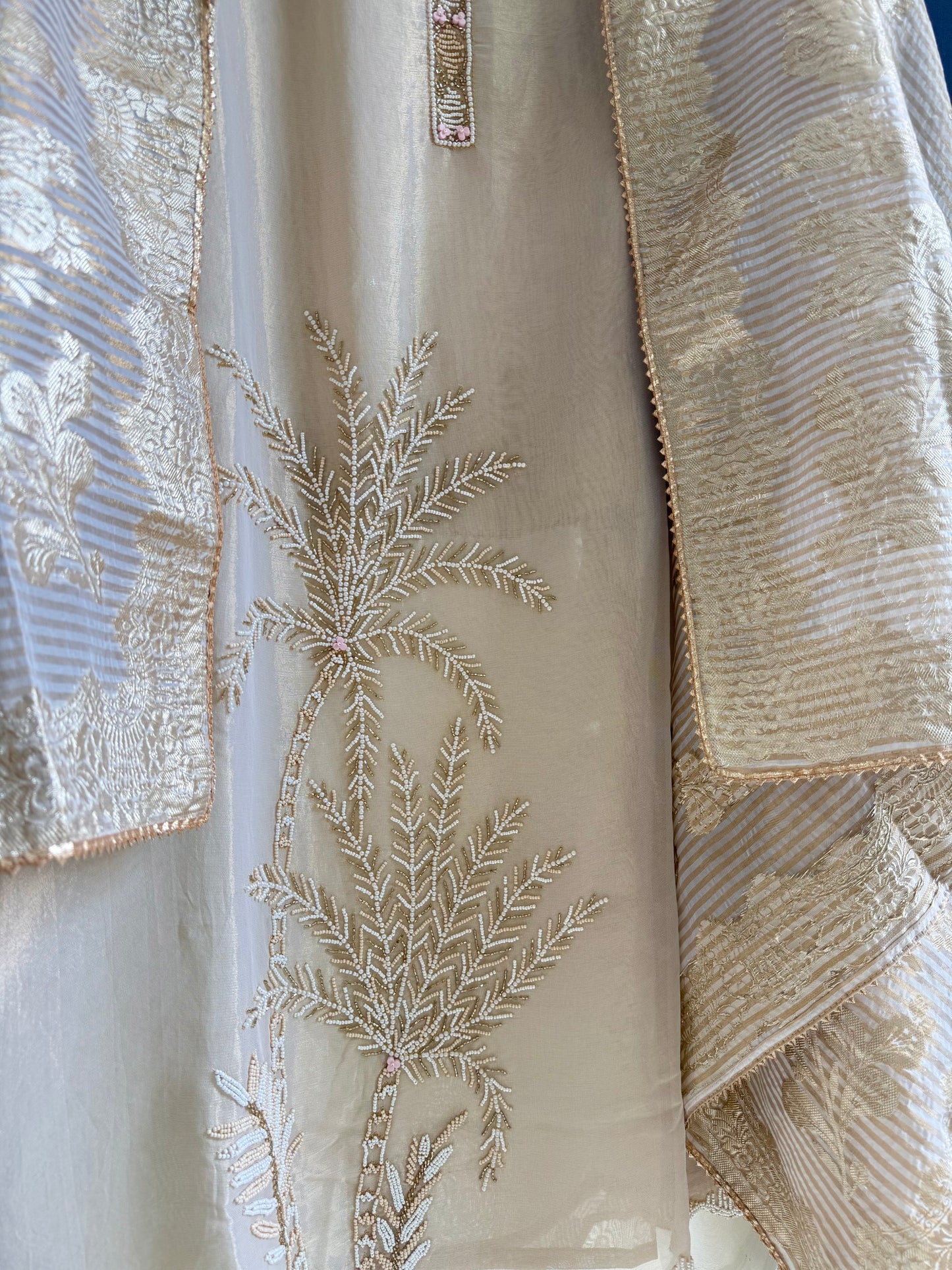 Luxurious Handwork Tissue Benarsi silk suit