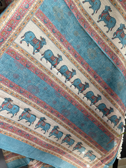 Chanderi pichwai suit