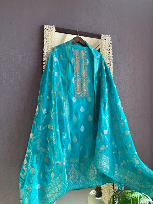 Resham Benarsi silk suit