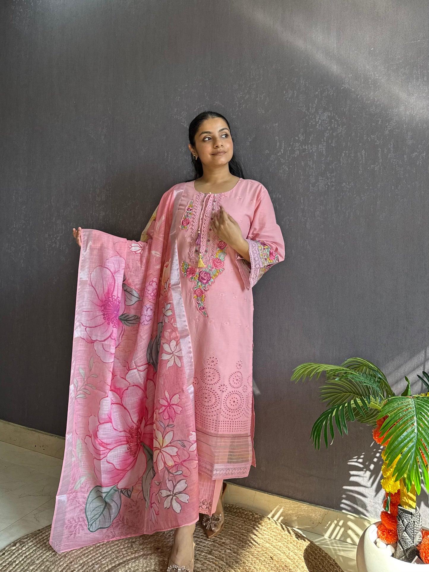 Pakistani schiffili designer suit