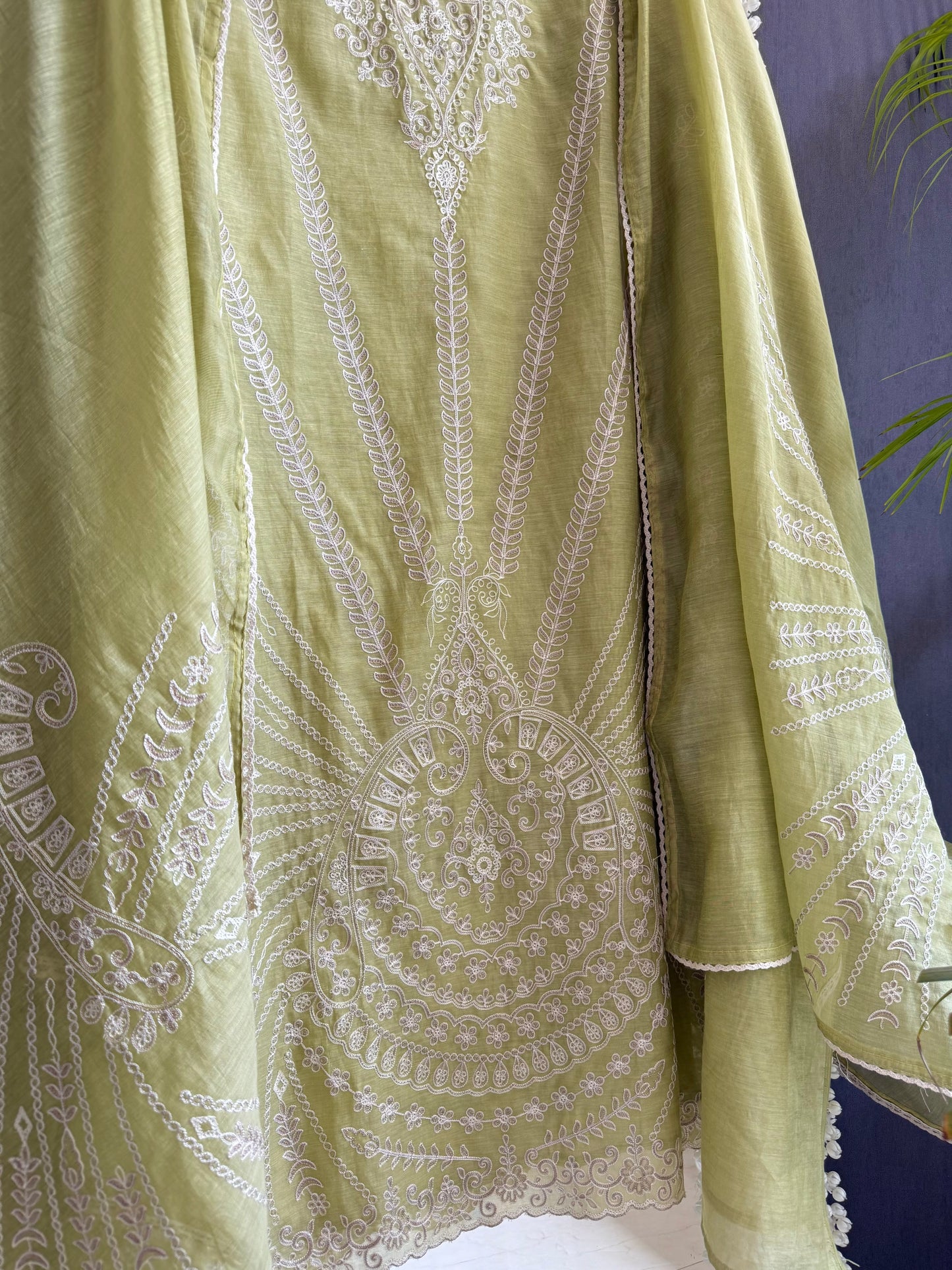 Luxurious Mul chanderi aari work suit