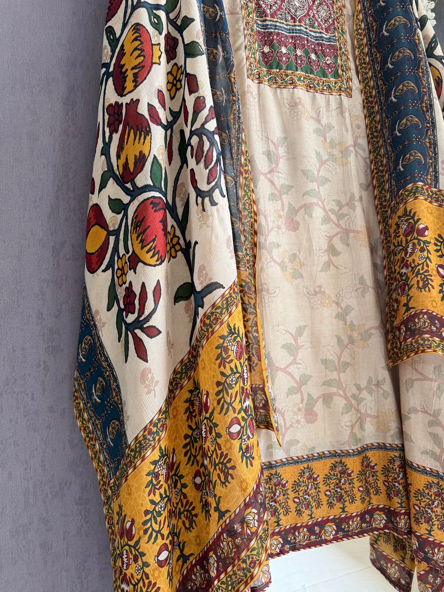 Muslin blockprint Ajrakh handwork suits