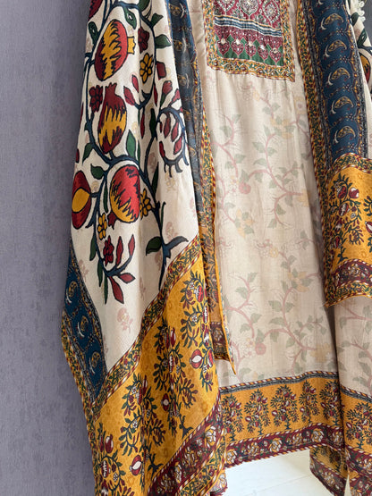 Muslin blockprint Ajrakh handwork suits