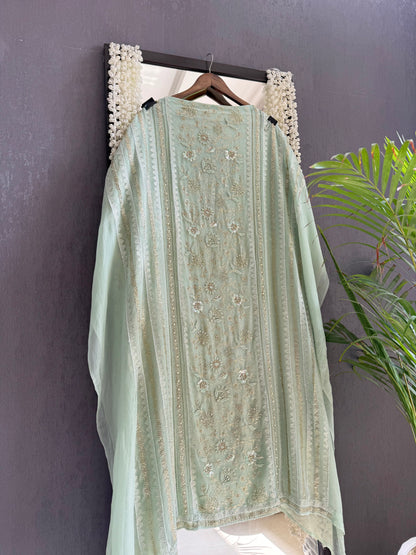 Pitta work crystal handwork suit