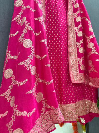 Banarsi handwork silk suit