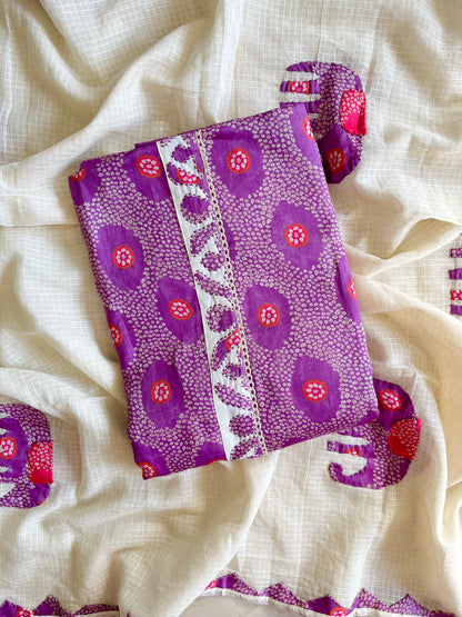 Bandhani Appliqué unstitched suits