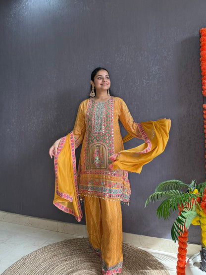 Zari embroidered Pakistani Suit