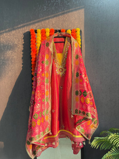 Luxurious patola kanjivaram silk suit
