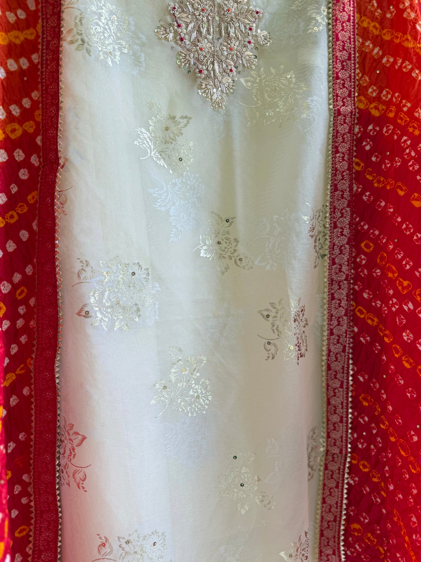 Zardozi bandhani suit