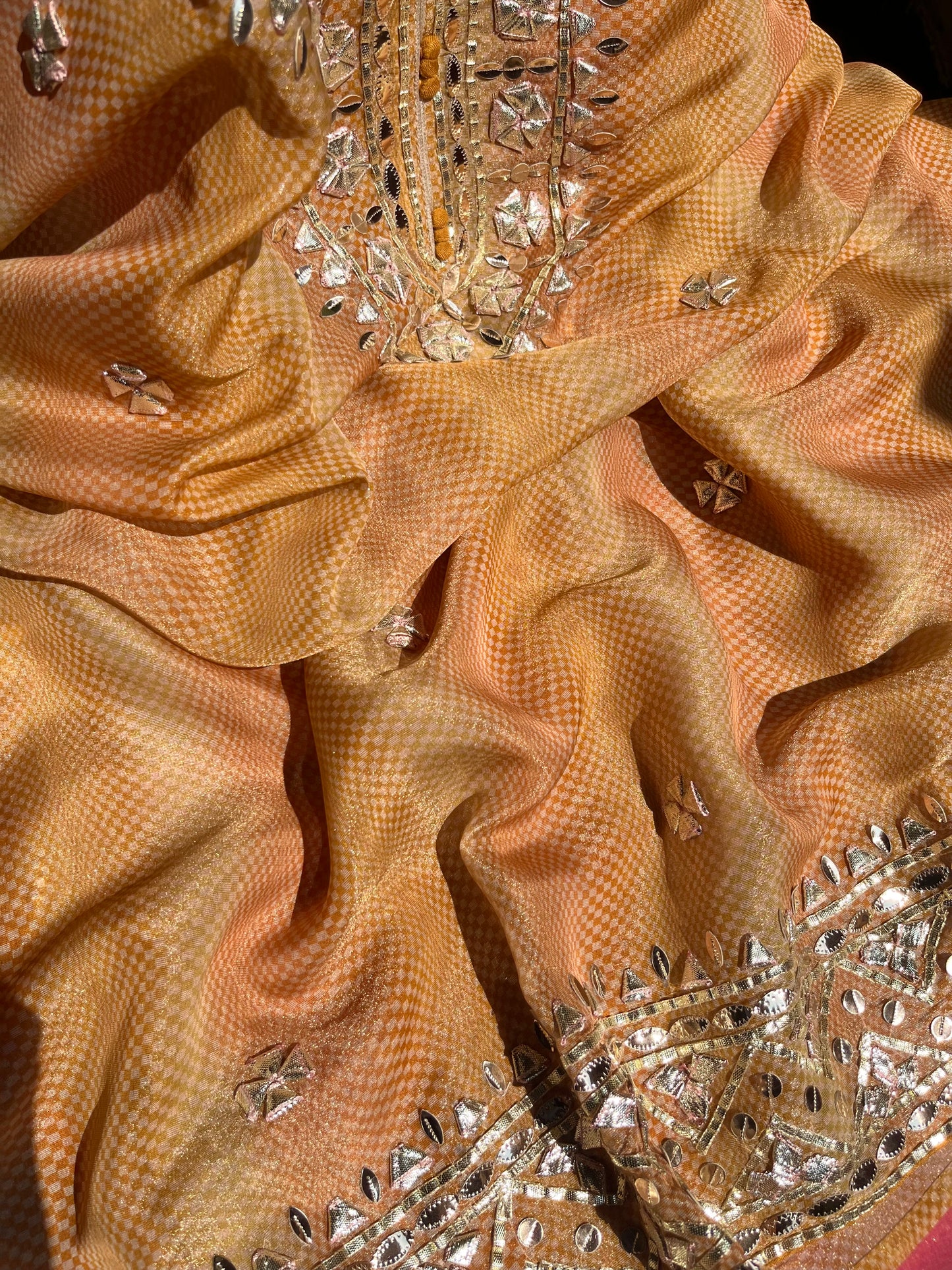 Gotta patti Tissue organza silk suit