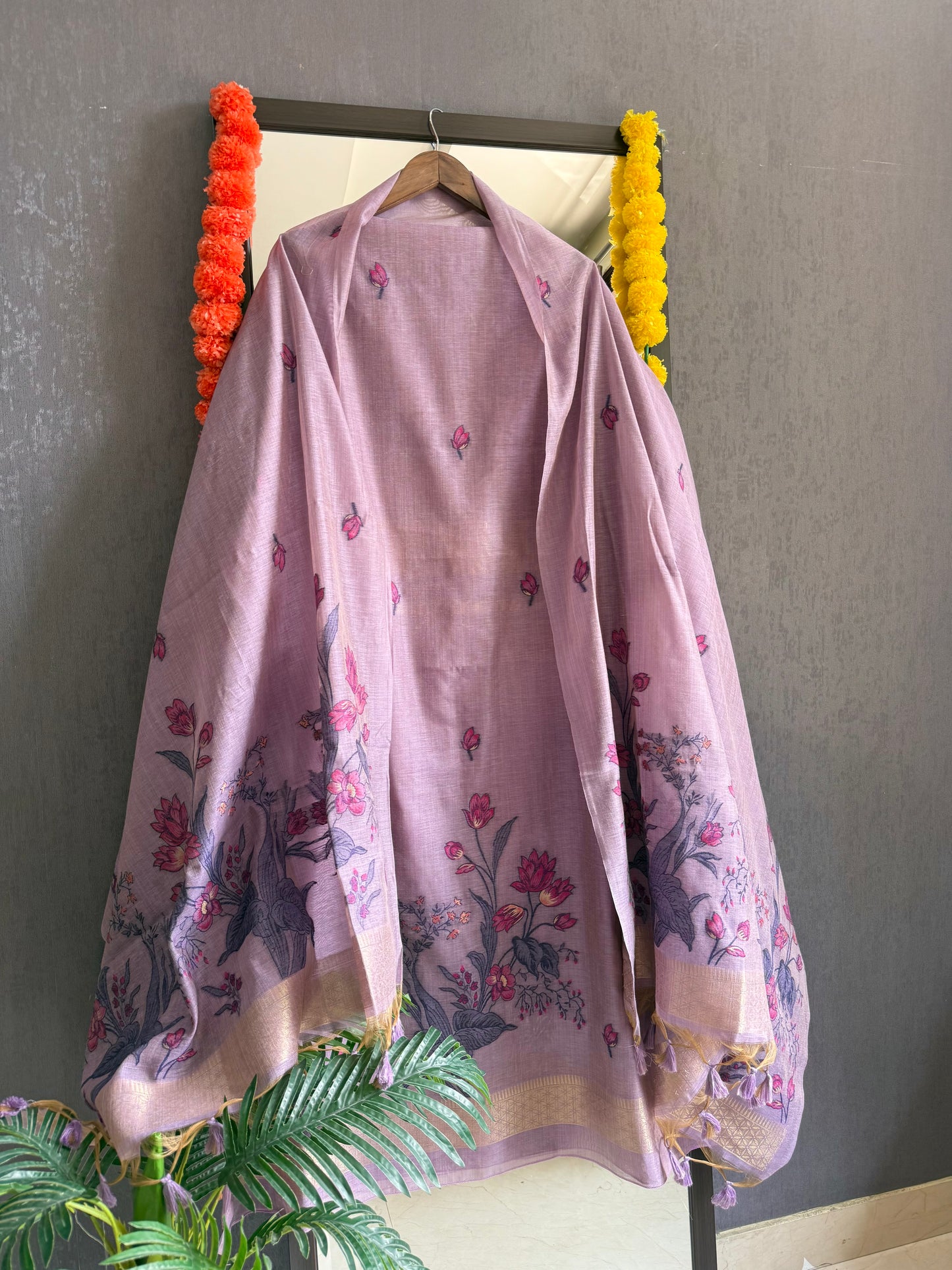 Light Chanderi Jamdani suit