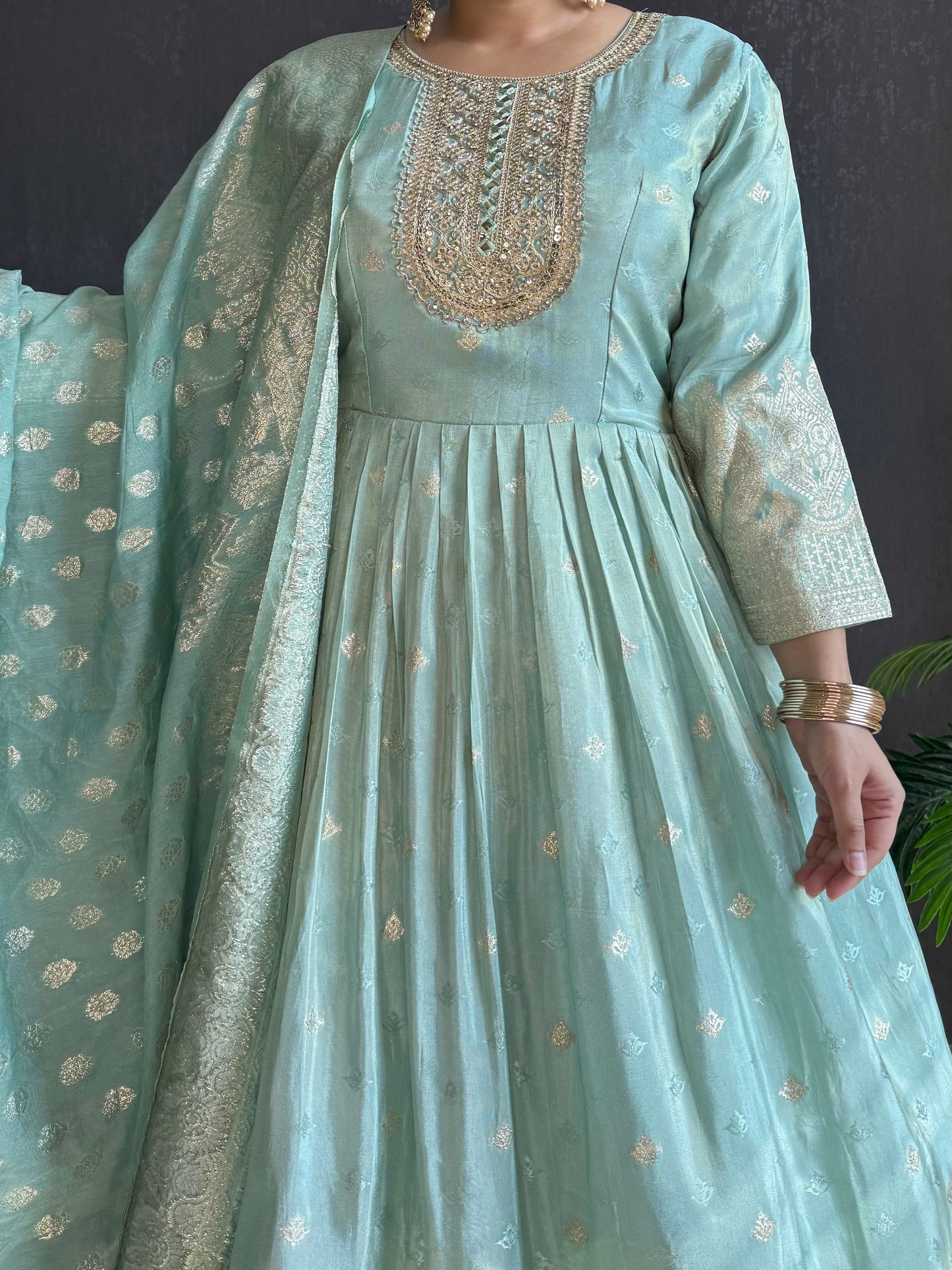 Benarsi Handwork Anarkali suit