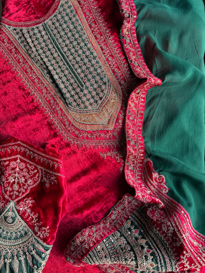 Velvet Marori Aari work suit