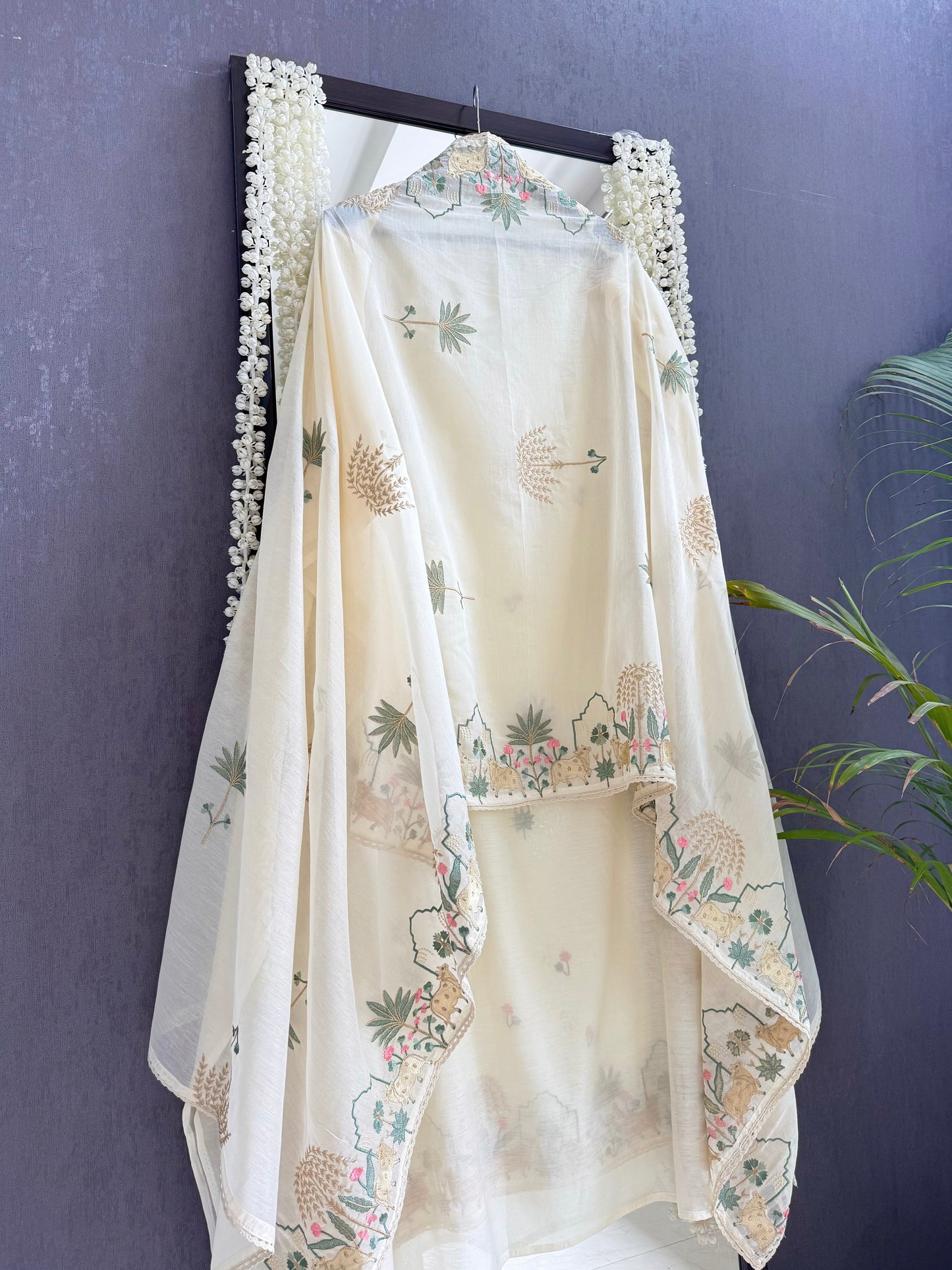 Luxurious Mul chanderi pichwai suit
