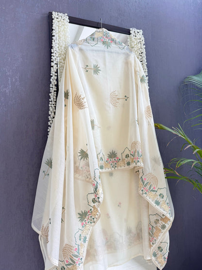 Luxurious Mul chanderi pichwai suit