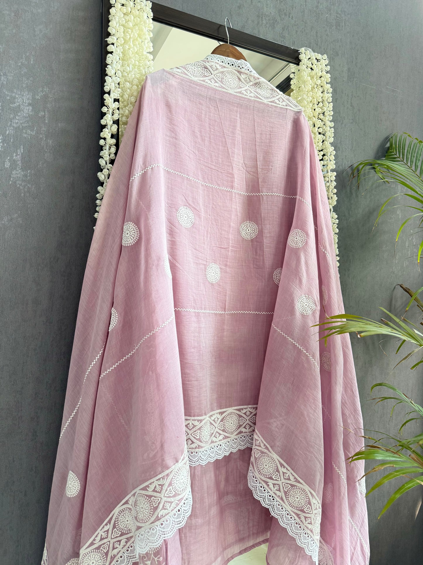 Luxurious Mul chanderi lucknowi handwork suit