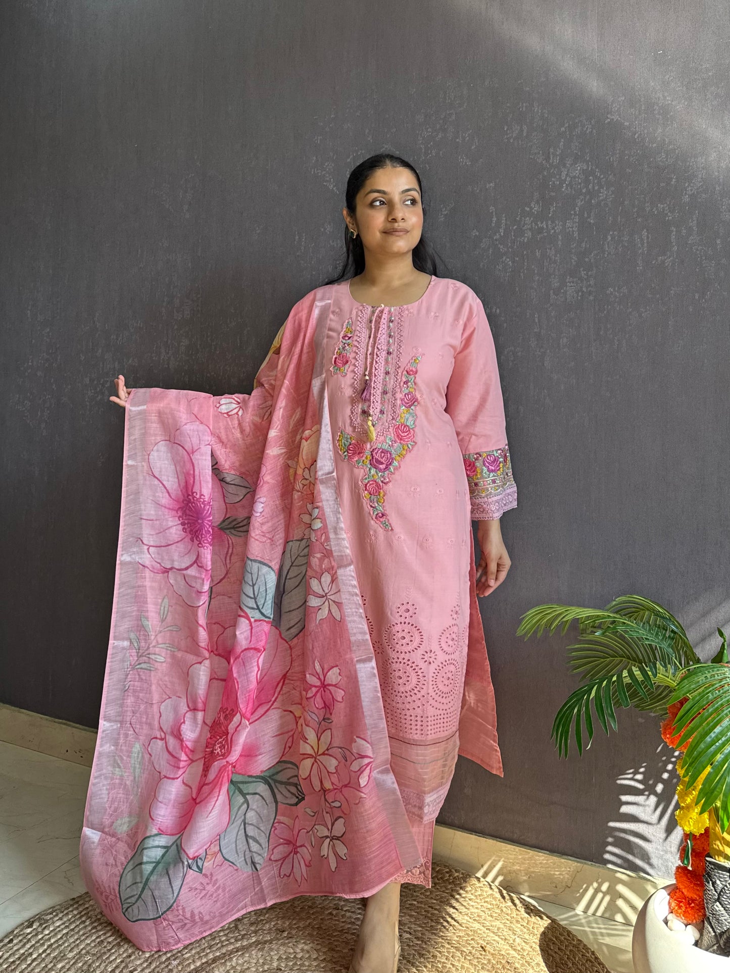 Pakistani schiffili designer suit