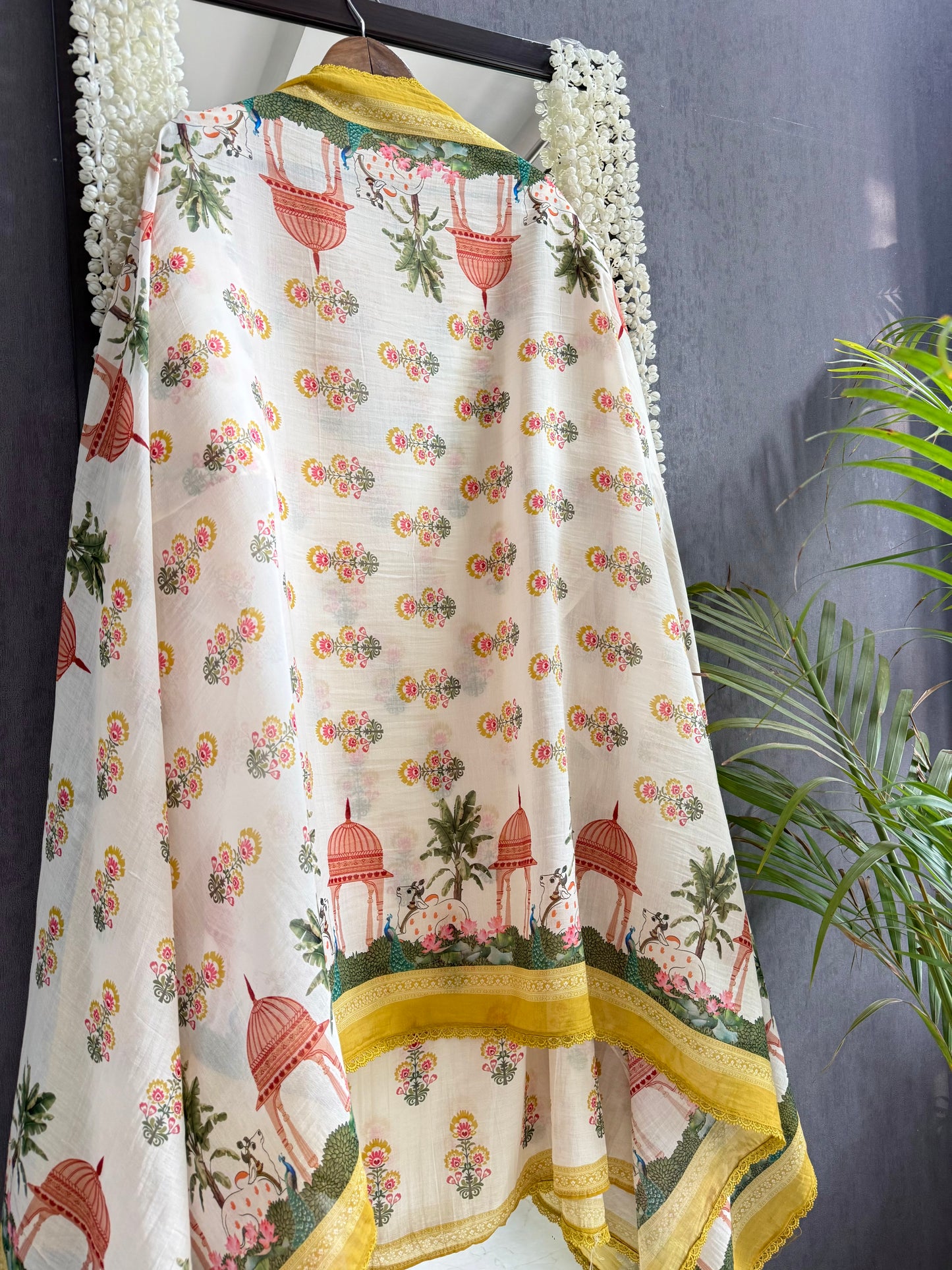 Mulmul cotton divine pichwai suit