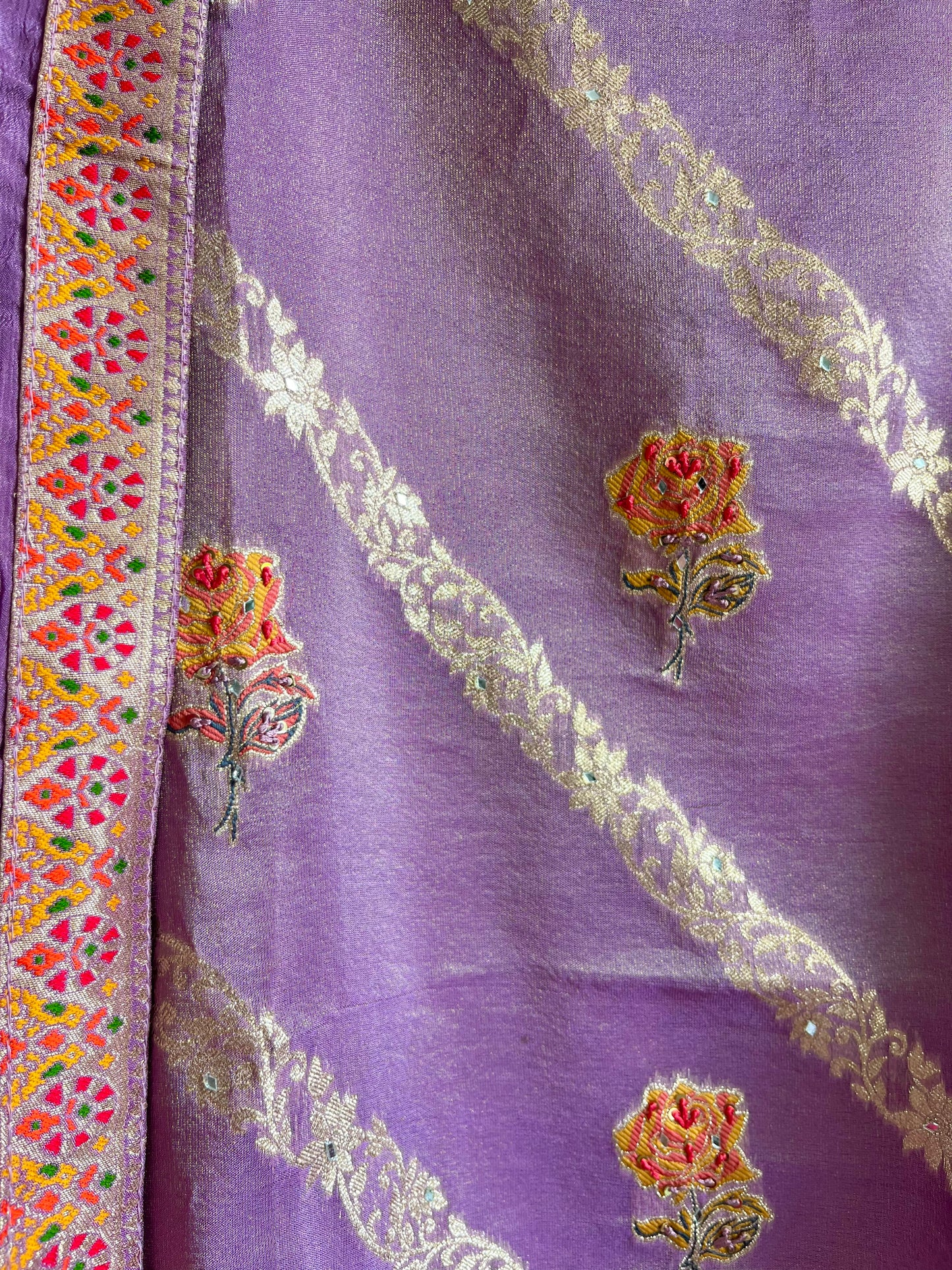 Meenakari Benarsi Tissue silk suit
