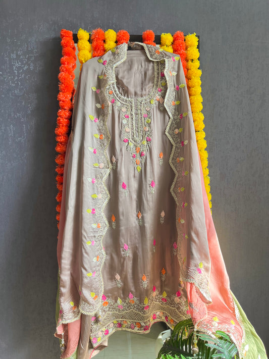 Luxurious Gotapatti silk suit
