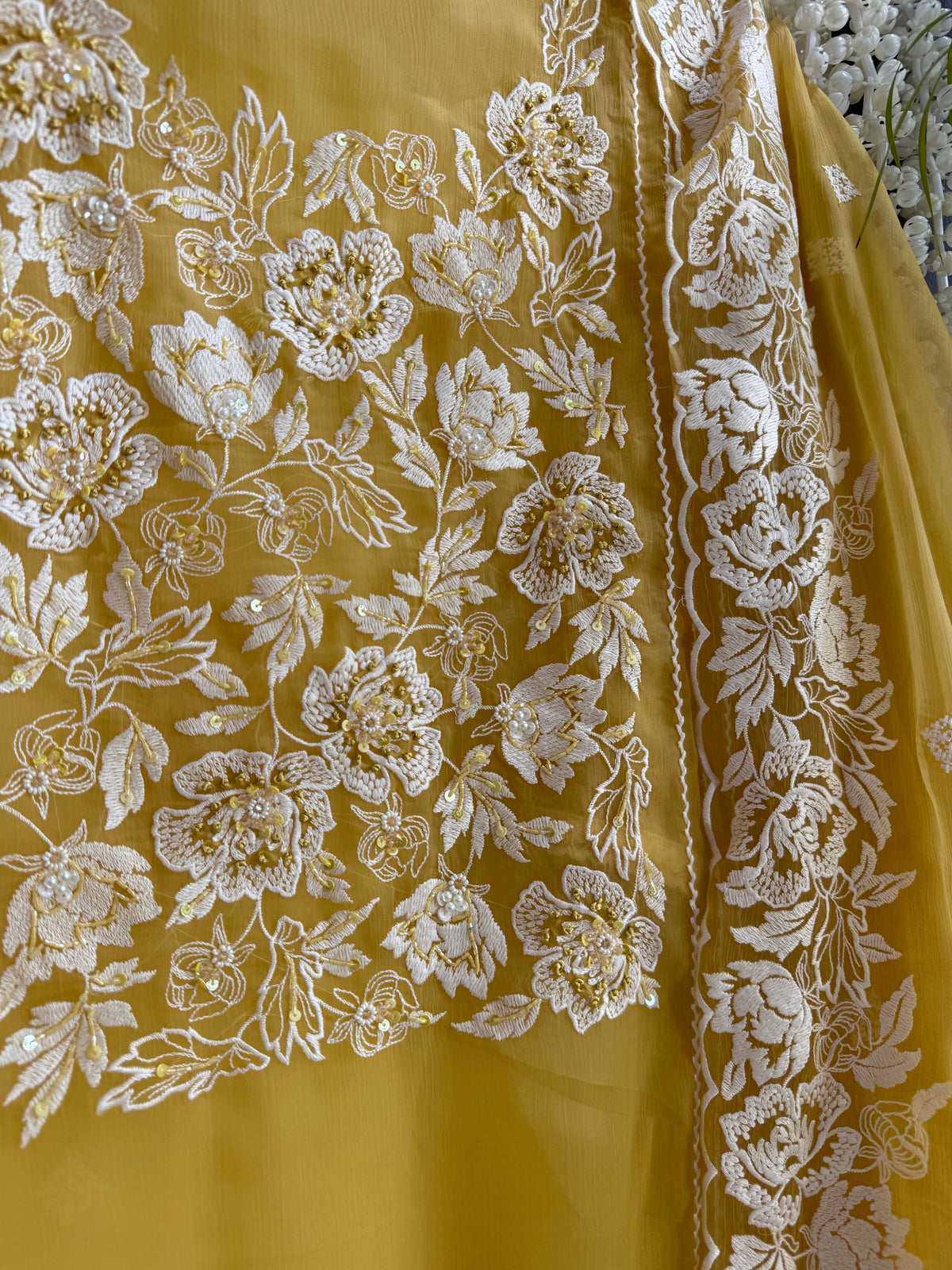 Parsi work florals Handwork suit