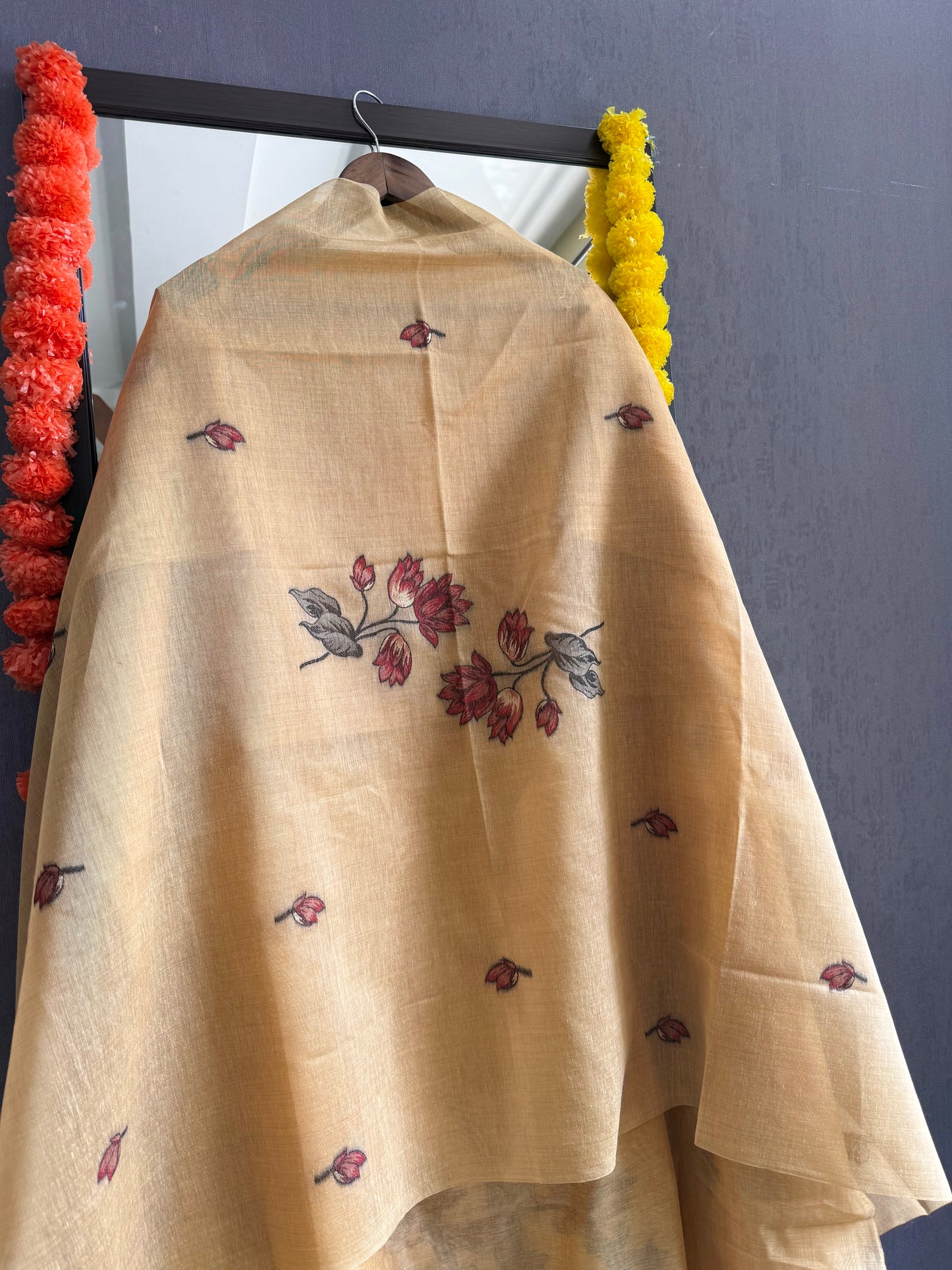 Light Chanderi Jamdani suit
