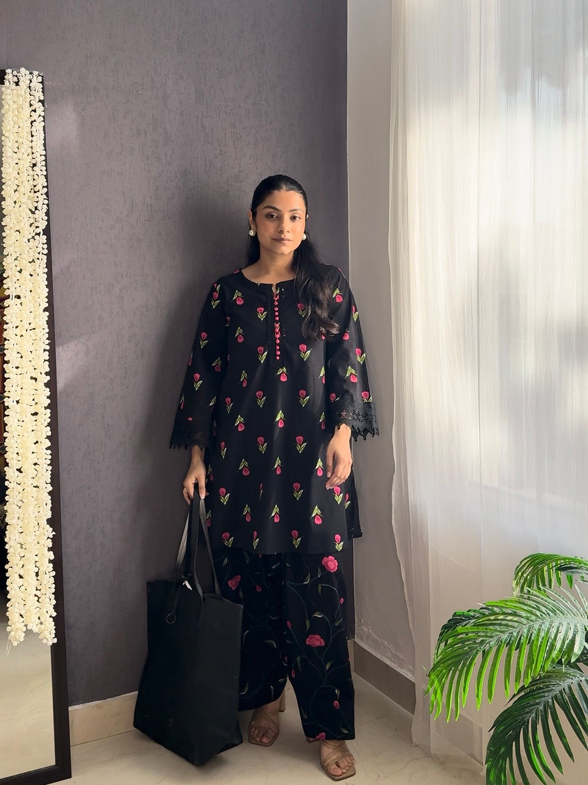 Cotton farshi coord set