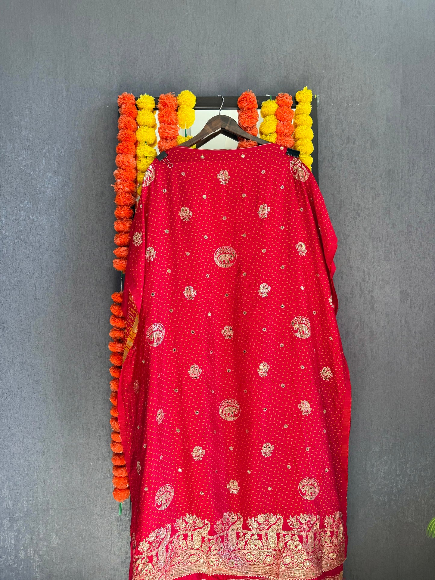 Banarsi bandhani silk suit