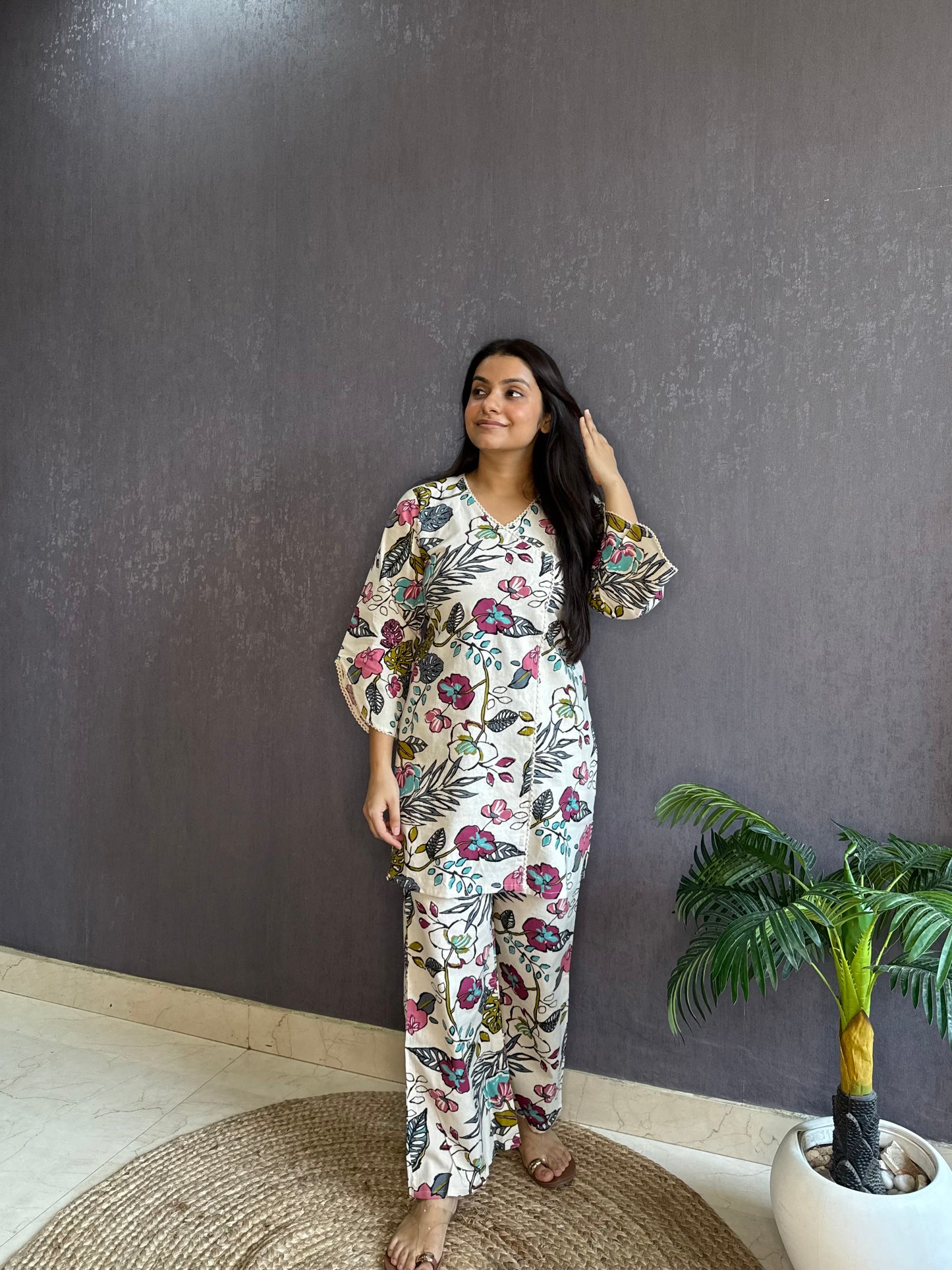 Pure cotton wrap Coord set