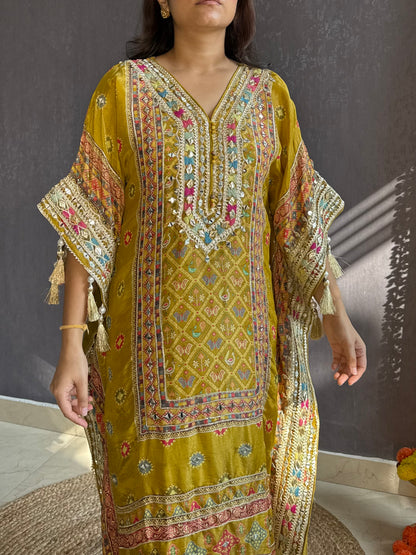 Luxurious patola kaftan set