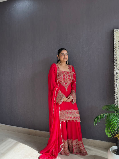 Luxurious Handwork sharara set