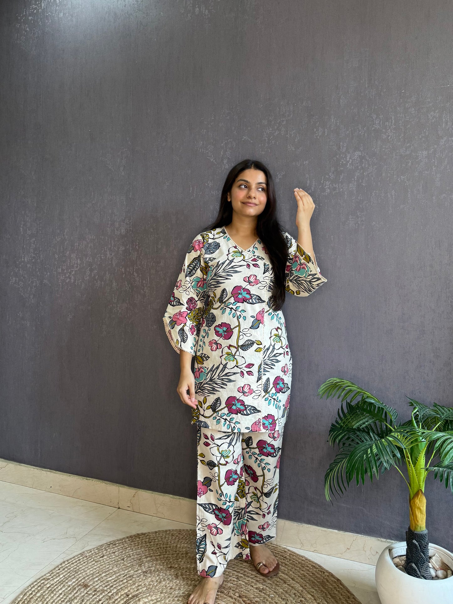 Pure cotton wrap Coord set